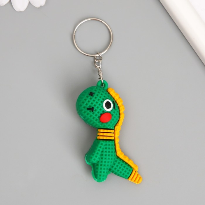 Брелок резина Брелок резина "Вязаный динозаврик" МИКС 5,8х5х2 см