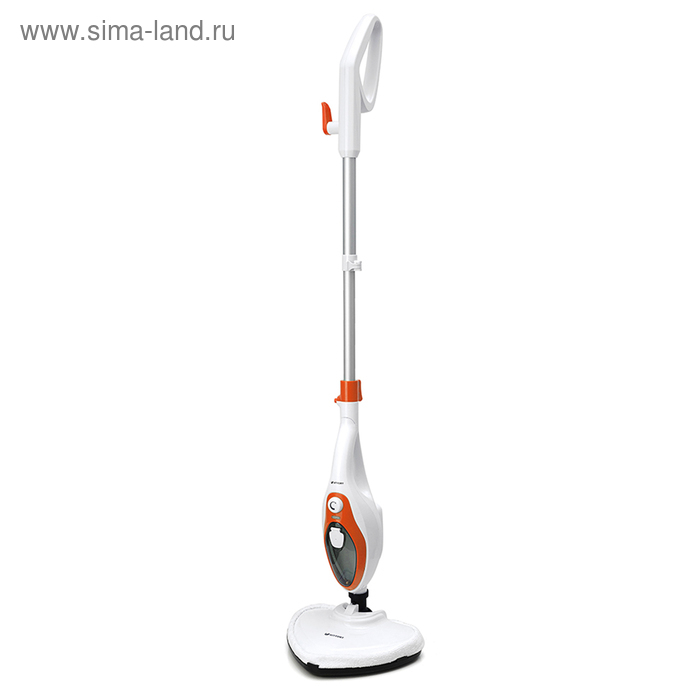 Паровая швабра Kitfort KT-1004-3, 1500 Вт, 350 мл, шнур 4.8 м, бело-оранжевая Паровая швабра Kitfort KT-1004-3, 1500 Вт, 350 мл, шнур 4.8 м, бело-оранжевая