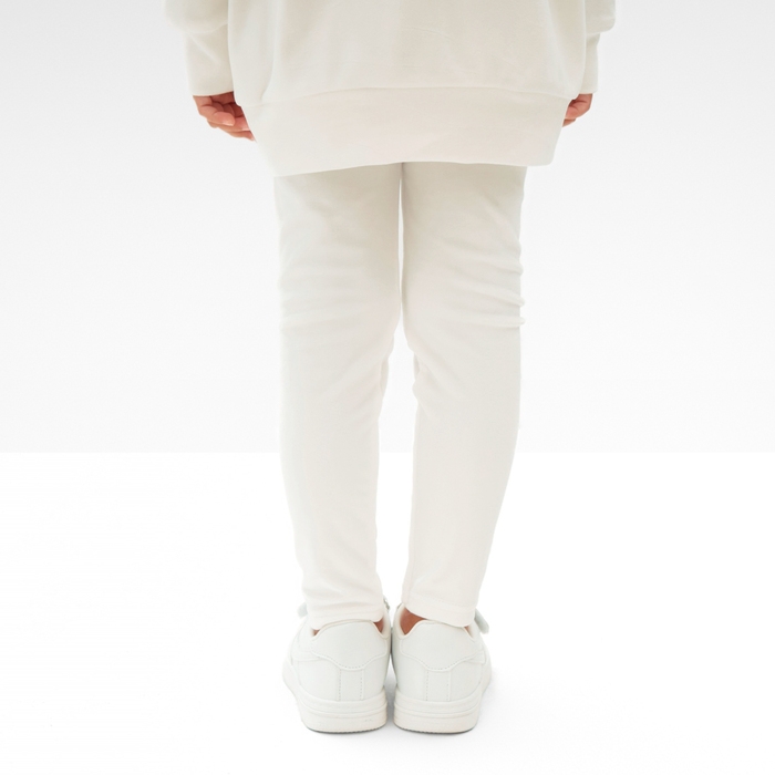 Костюм детский (свитшот, леггинсы) KAFTAN Plushy р.32 (110-116), белый