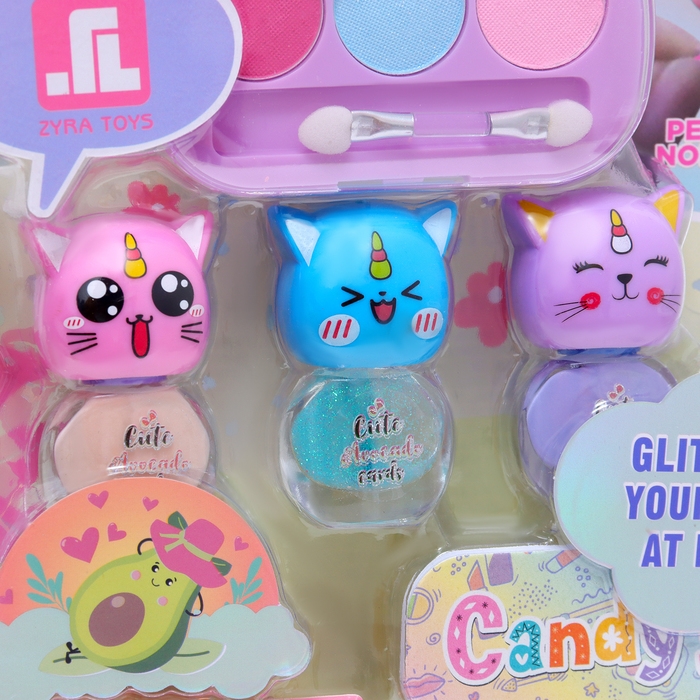 Набор косметики для девочки Набор косметики для девочки "Авокадо", с резинками для волос