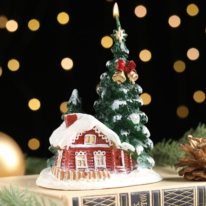 Свеча декоративная Свеча декоративная "Зимний праздник", 8х11,5х13,5 см