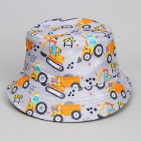 Панама детская для мальчика «Трактор», цвет серый, р-р 52-54 Панама детская для мальчика «Трактор», цвет серый, р-р 52-54