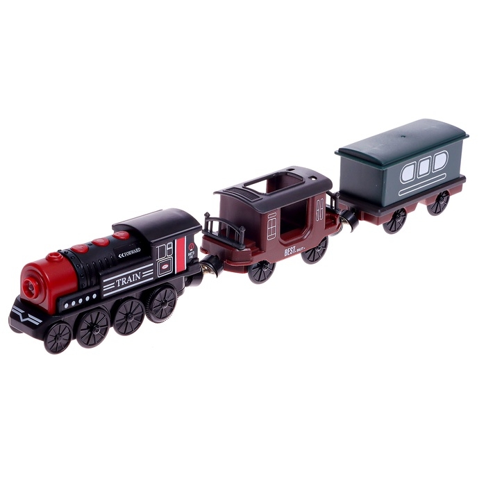 Железная дорога «Ретро», работает от батареек, световые и звуковые эффекты, детская Железная дорога «Ретро», работает от батареек, световые и звуковые эффекты, детская