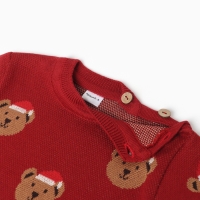 Джемпер вязаный Крошка Я "Новогодние медвежата" рост 92-98 см