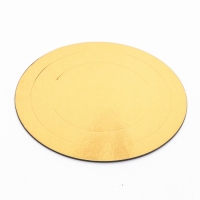 Кондитерская подложка, под торт, золото-белая, 28 см, 3,2 мм