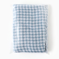 Плед Римский 140х200см, голубой, хл80%, пэ20%, 320г/м