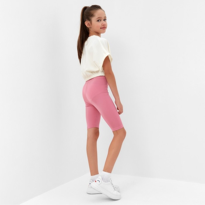 Велосипедки для девочки MINAKU, цвет розовый, рост 164 см