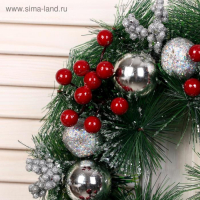 Венок новогодний d-25 см "Яблочки и ягодки" Венок новогодний d-25 см "Яблочки и ягодки"