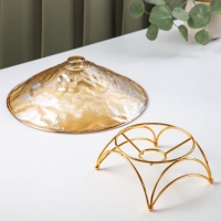 Ваза стеклянная для фруктов «Узор», d=25 см, цвет золотой Ваза стеклянная для фруктов «Узор», d=25 см, цвет золотой