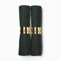 Набор сервировочных салфеток с декоративными кольцами Этель Green 40х40 см - 2 шт, 100% лён Набор сервировочных салфеток с декоративными кольцами Этель Green 40х40 см - 2 шт, 100% лён