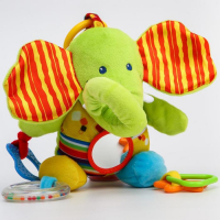 Подвеска мягкая &laquo;Слоник&raquo;, шуршалка, прорезыватель, на кроватку, коляску, Крошка Я