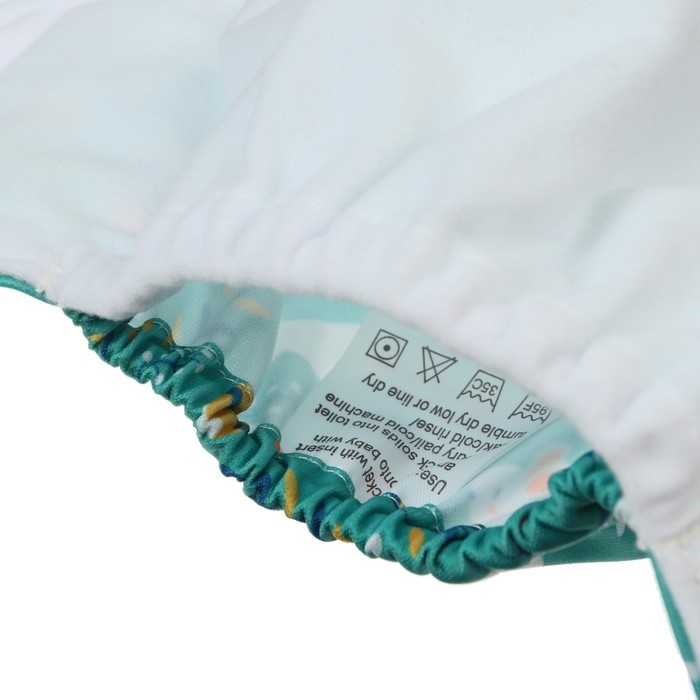 Многоразовый подгузник &laquo;Зайка&raquo;, 3-15 кг, цвет зеленый, Крошка Я