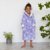 Халат махровый детский Крошка Я «Звездочки» размер 32, цвет лаванда, 100% хлопок 360 г/м2 Халат махровый детский Крошка Я «Звездочки» размер 32, цвет лаванда, 100% хлопок 360 г/м2
