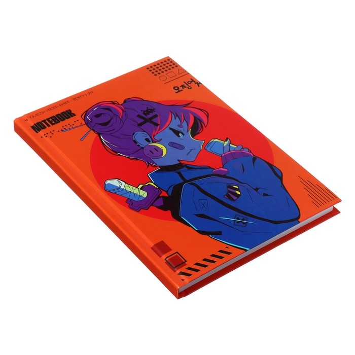 Колледж-тетрадь в твердой обложке 7БЦ, А5, 120 листов, Аниме киберпанк. НЕОН, блок в клетку, глянцевая ламинация Колледж-тетрадь в твердой обложке 7БЦ, А5, 120 листов, Аниме киберпанк. НЕОН, блок в клетку, глянцевая ламинация