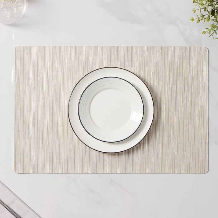 Салфетки сервировочные на стол Доляна &laquo;Гипноз&raquo;, 4 шт, 30&times;45 см, цвет бежевый