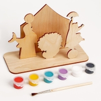 Роспись по дереву &laquo;Представление в цирке&raquo;, сувенир