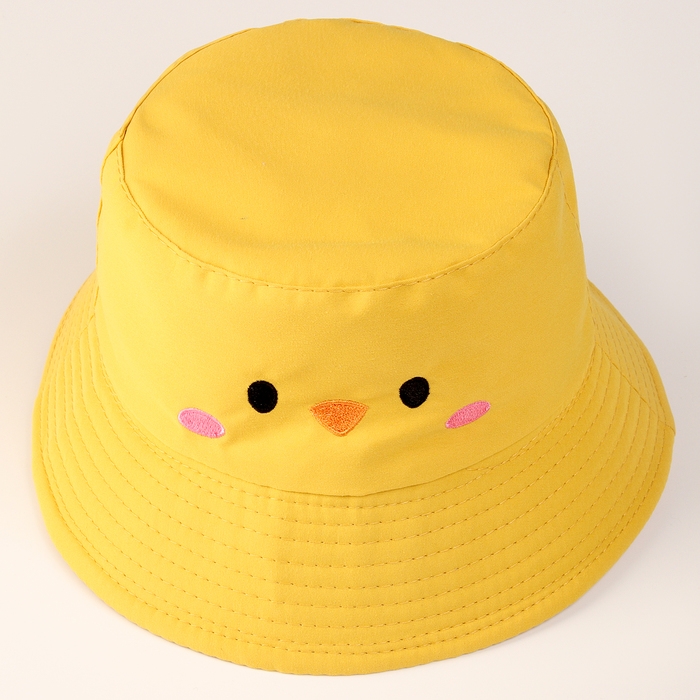 Панама детская для девочки &laquo;Цыпа&raquo;, цвет жёлтый, р-р 48-50