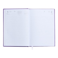 Ежедневник датированный 2024 года, А5, 176 листов, Attomex.Even, обложка бумвинил, ляссе, блок 70 г/м2, сиреневый
