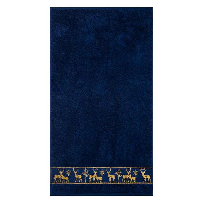 Полотенце махровое &laquo;Новый год: Олени&raquo; 50х90 см, 100% хлопок, 360гр/м2