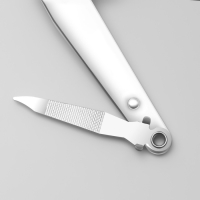 Кусачки-книпсер педикюрные, с пилкой, 8 см, на блистере, цвет чёрный/серебристый Кусачки-книпсер педикюрные, с пилкой, 8 см, на блистере, цвет чёрный/серебристый