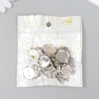 Основа для творчества "Значок с булавкой" набор 20 шт площадка 1,9х1,9см Основа для творчества "Значок с булавкой" набор 20 шт площадка 1,9х1,9см