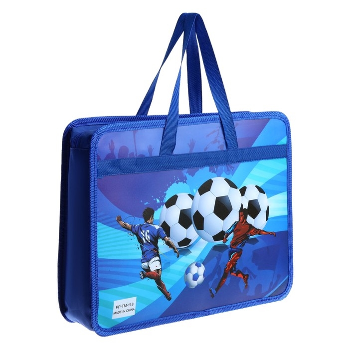 Папка с ручками пластиковая А4, 37 х 22 х 5 см Папка с ручками пластиковая А4, 37 х 22 х 5 см "Футбол"