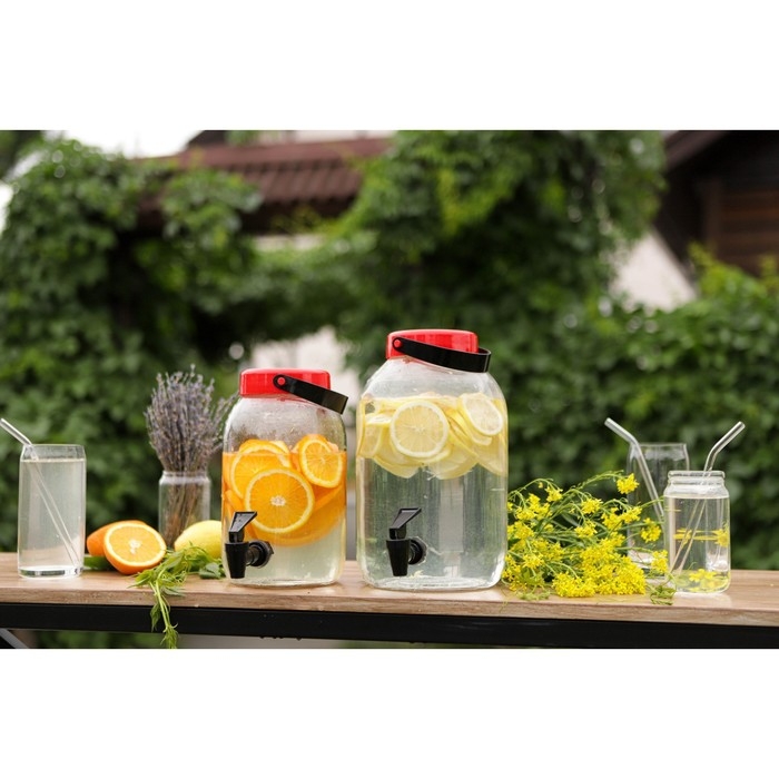 Кувшин стеклянный с краником Macro, 5 л Кувшин стеклянный с краником Macro, 5 л