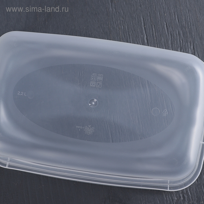 Контейнер для продуктов &laquo;Каскад&raquo;, 2,2 л, прозрачный, крышка микс