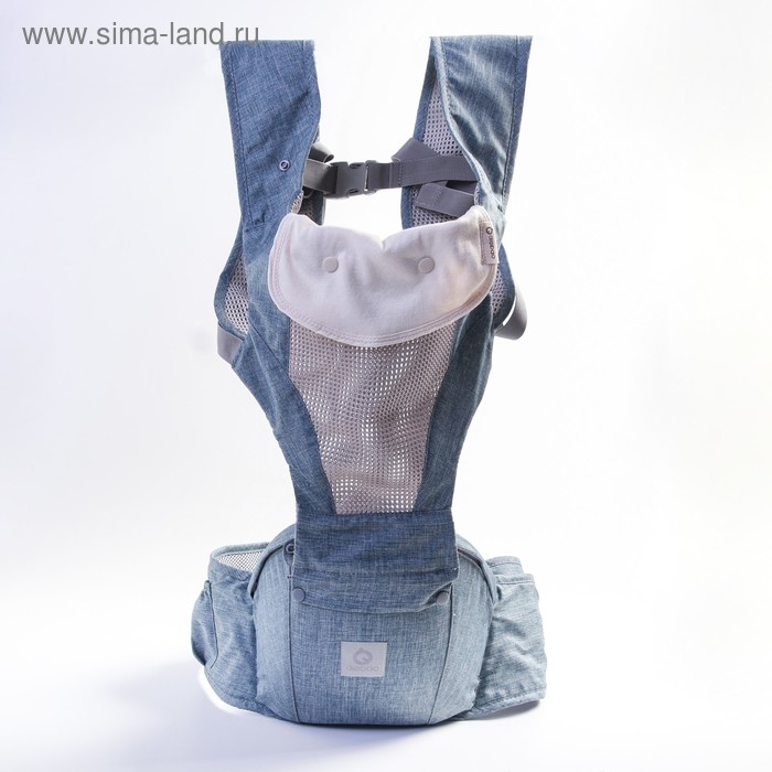 Рюкзак-кенгуру, хипсит для малыша «Деним», цвет серо/голубой Рюкзак-кенгуру, хипсит для малыша «Деним», цвет серо/голубой