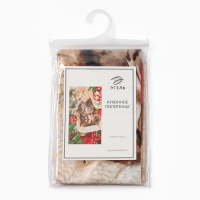 Новый год. Полотенце Этель "Счастливы вместе" 40х73 см, 100% хлопок, саржа 190 г/м2