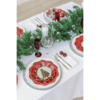 Тарелка стеклянная десертная Доляна &laquo;Новогодняя ель&raquo;, d=20,5 см