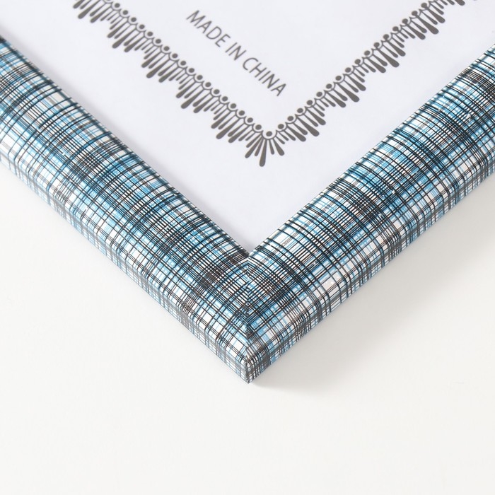 Фоторамка МДФ формат А4 "Шотландская клетка на тёмно-коричневом" 1,5х24х32,7 см