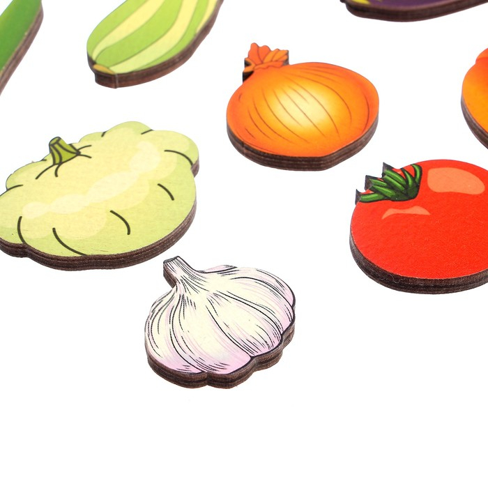 Набор &laquo;Овощи на магнитах&raquo; в коробке, 16 деталей