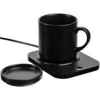 Кружка с подогревом и беспроводной зарядкой Dual Base Plus, черная Кружка с подогревом и беспроводной зарядкой Dual Base Plus, черная