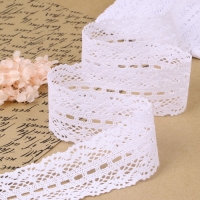 Кружево вязаное, 55 мм &times; 10 &plusmn; 1 м, цвет белый