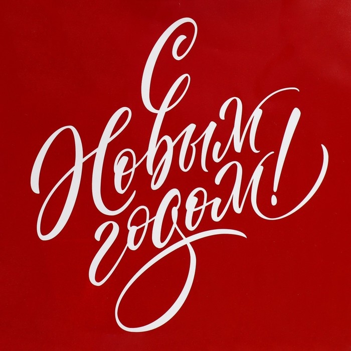 Пакет подарочный новогодний ламинированный &laquo;С НГ&raquo;, L 28 х 38 х 9 см, Новый год