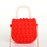 Сумка детская для девочки на магните, pop it, цвет красный