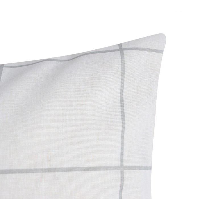 Наволочка Этель &laquo;Клетка&raquo;, 50х70 см, цвет белый, 100% хлопок, бязь