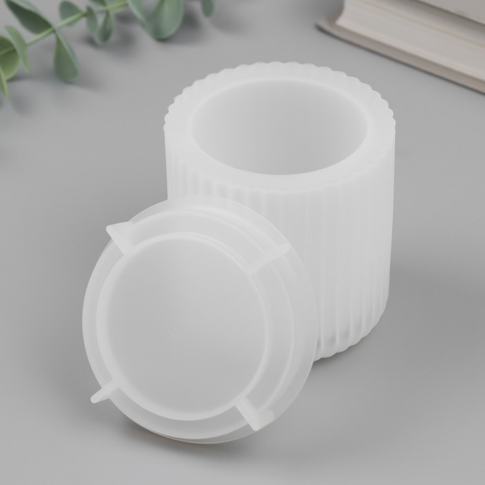 Молд силикон Молд силикон "Шкатулка. Рельеф" с крышкой 7,5х7,5х7,8 см