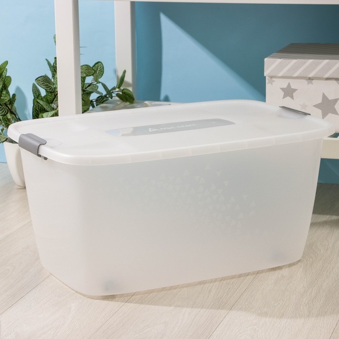 Бокс универсальный, на колёсиках, 46 л, 60&times;40&times;29 см, цвет МИКС