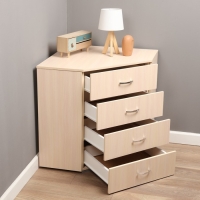 Комод угловой, 780х780х820, молочный дуб