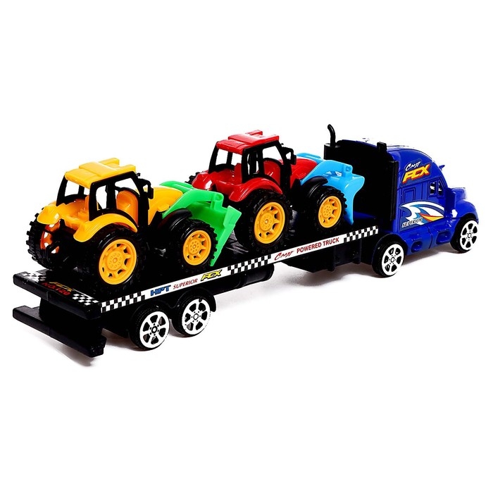 Грузовик инерционный &laquo;Автовоз&raquo;, с тракторами, МИКС