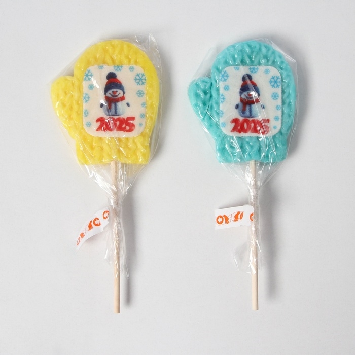 Новый год. Леденец с печатью Новый год. Леденец с печатью "Снеговик 2025", 30 г