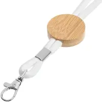 Шнурок для бейджа Tube Wood, белый Шнурок для бейджа Tube Wood, белый