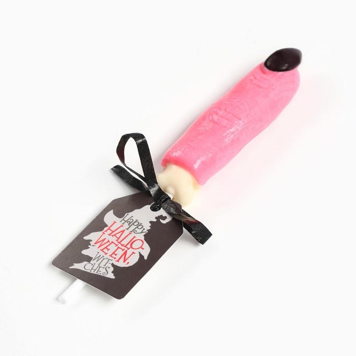 Хэллоуин Леденец на палочке &laquo;Happy Halloween&raquo;, в форме пальца, вкус: тутти-фрутти, 25 г.