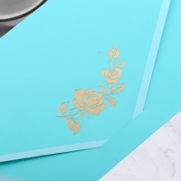 Конверт для денег "Поздравительный" бирюзовый, цветы, 19х9 см Конверт для денег "Поздравительный" бирюзовый, цветы, 19х9 см