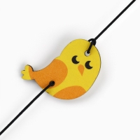 Дразнилка с деревянной подвеской &laquo;Птичка&raquo;, 4 см