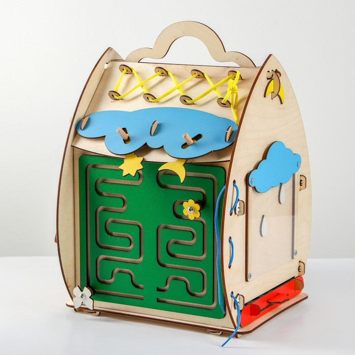 Развивающая игрушка Бизиборд «Солнечный домик» Развивающая игрушка Бизиборд «Солнечный домик»