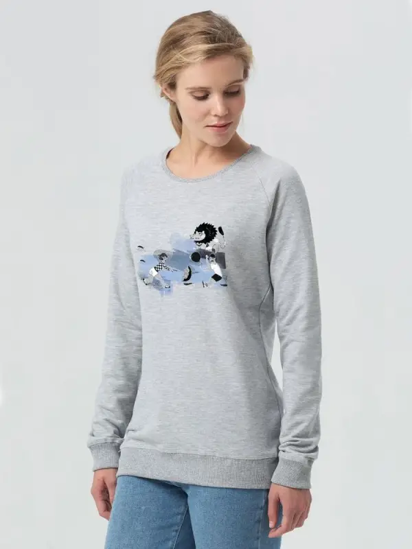 Свитшот женский &laquo;Не вы ли были у Невы&raquo;, серый меланж, размер S