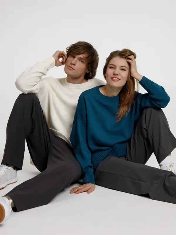 Джемпер оверсайз унисекс Stated в сумке, белый (молочный), размер S/M